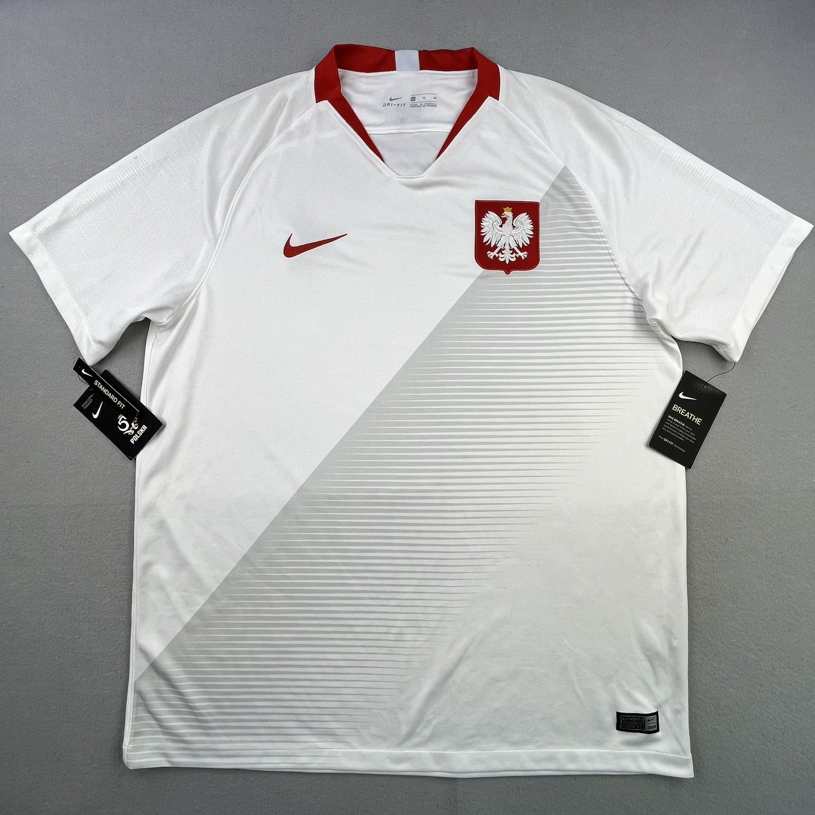 Nike Poland National Team Home Jersey Xl White 2018 2019 Kit Shirt Futbol Soccer
